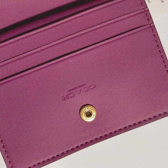 Coach Monogram Print Snap Wallet - Picture 5 of 7